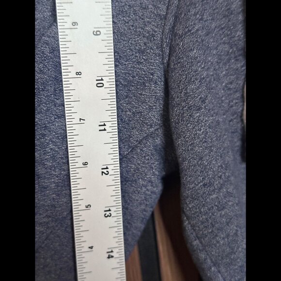 Hollister Shorts Small Mens Blue Heather Pull On Fleece Cut Off Logo - Picture 4 of 8